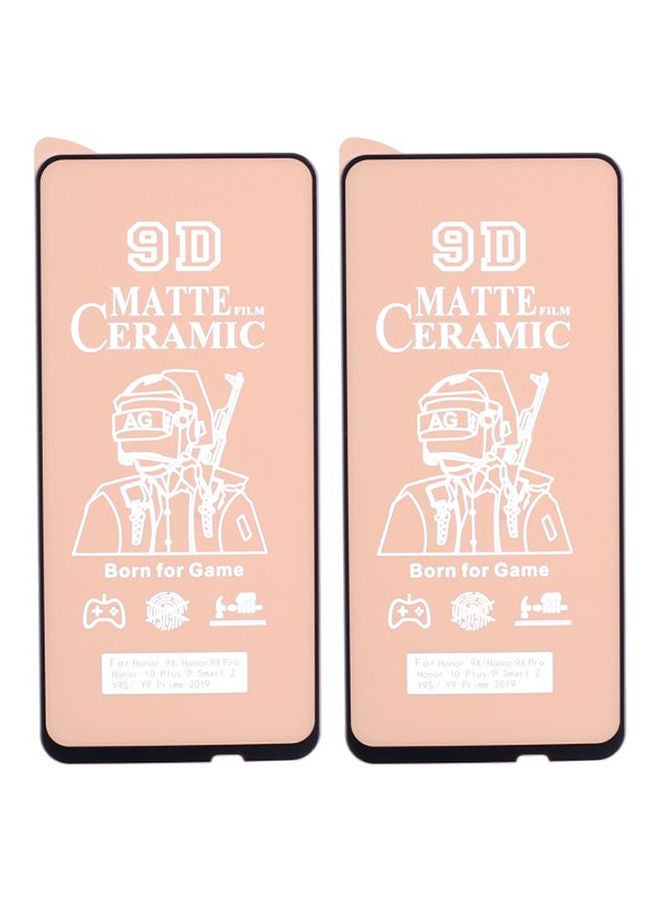 Dragon Ceramic AntiFingerprint Screen Protector For Huawei Y9S  6.5 Inches  Pack Of 2 Black 