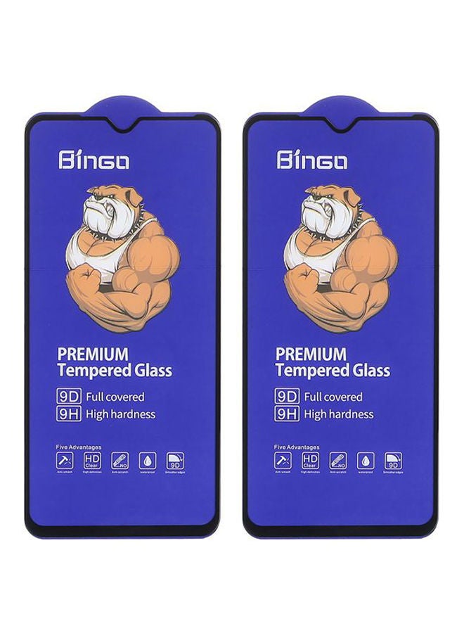 Dragon - Bingo Tempered Glass Screen Protector with Black Edges for Oppo A12 Mobile Phone - Set of 2 Clear - Image 1