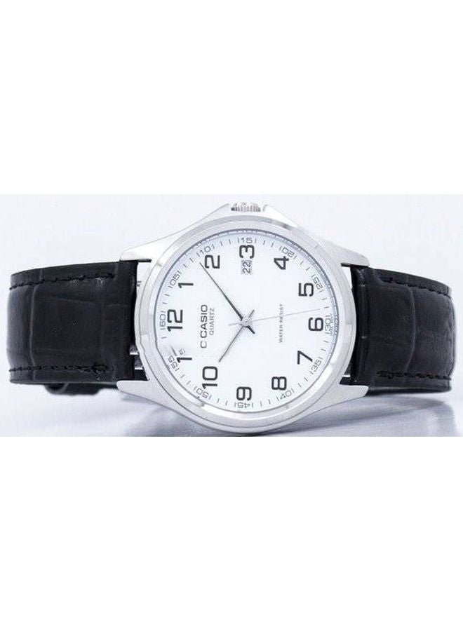 CASIO - Women's Water Resistant Leather Analog Watch MTP-1183E-7BDF - 38 mm - Black - Image 1