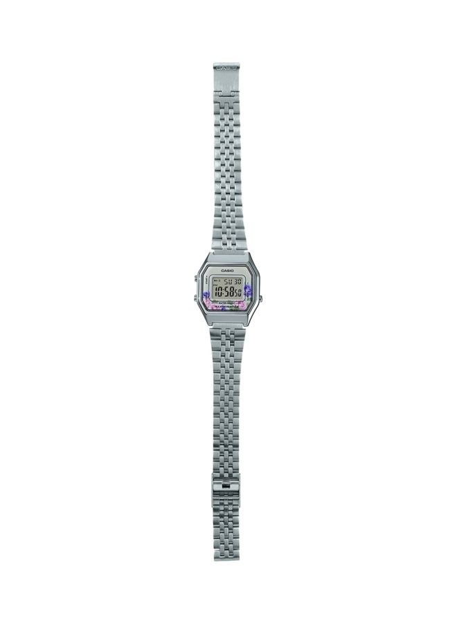 CASIO Women's Youth Vintage Water Resistant Digital Watch LA680WA-4CDF - 29 mm - Silver - Image 5