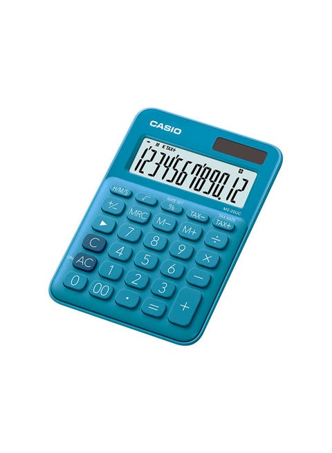 Casio MS-20UC-BU-N-DC Colorful Calculator MS20UC Blue