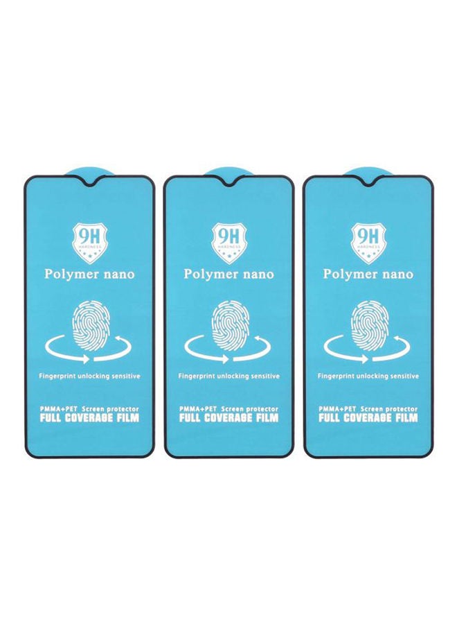 Dragon 9H Polymer Nano Screen Protector For Samsung Galaxy A20S Mobile Phone  6.5 Inches  Set Of 3 Clear/Black 