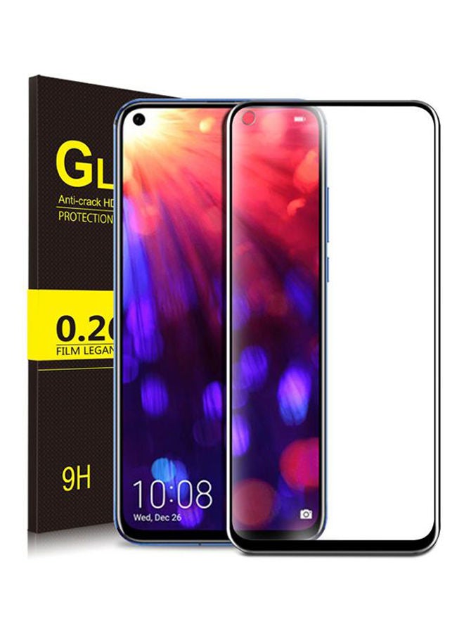لاصقة حماية للشاشة من الزجاج لهاتف هونر فيو 20 ونوفا 4 أسود