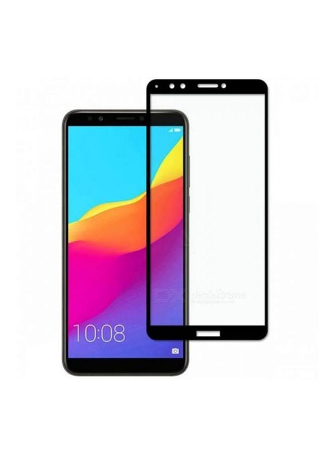 لاصقة حماية زجاجية للشاشة لهاتف هواوي Y7 برايم 2018 أسود