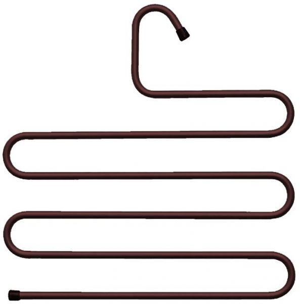 Multi Function Metal Hanger for Hanging Pants and Other Use Brown - Image 2