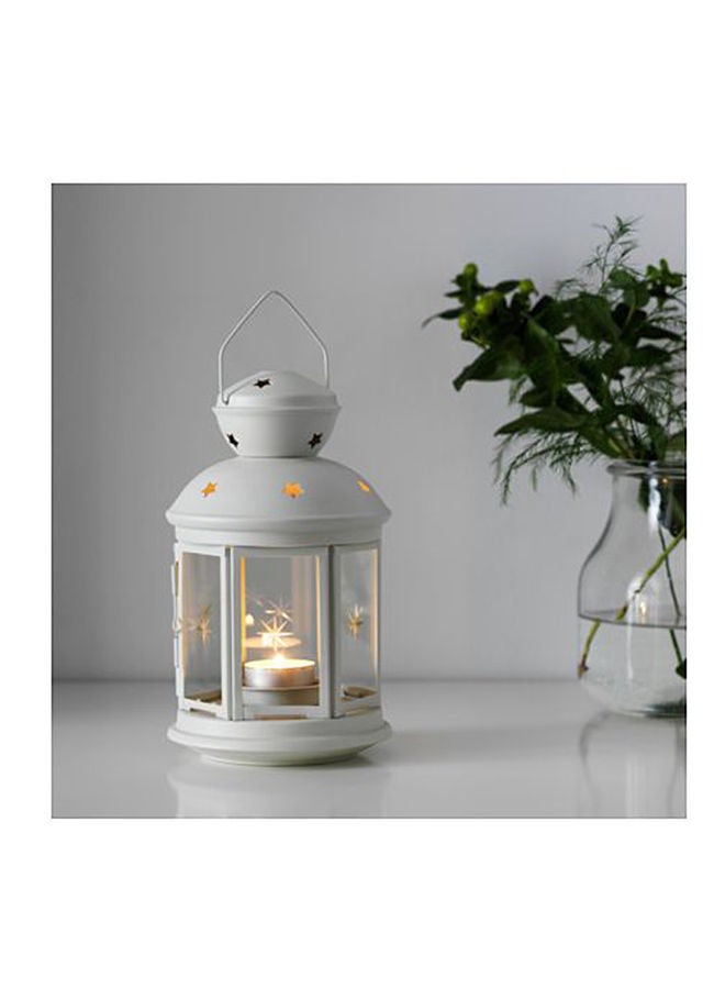Lantern For Candels- White, For Indoor/Ourdoor Places White 21cm - Image 1