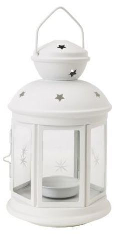 Lantern For Candels- White, For Indoor/Ourdoor Places White 21cm - Image 2