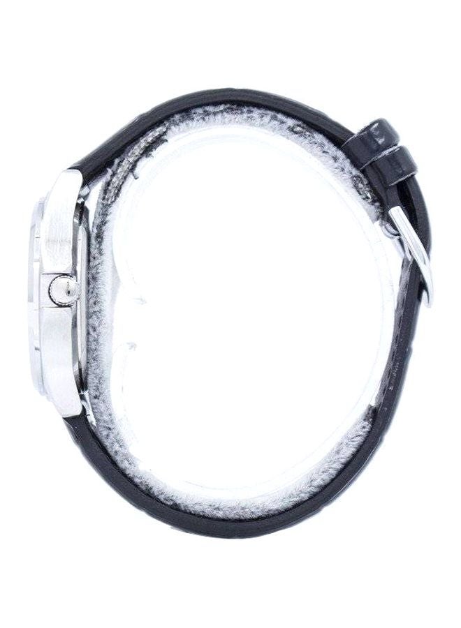 CASIO - Men's Leather Analog Watch MTP1183E-7A - 32 mm - Black - Image 1