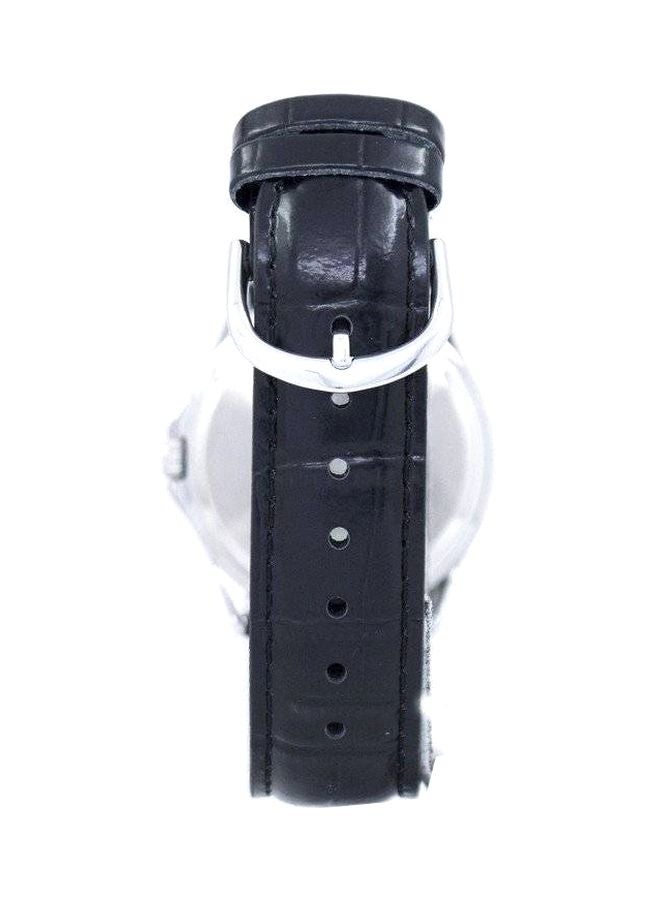 CASIO - Men's Leather Analog Watch MTP1183E-7A - 32 mm - Black - Image 1