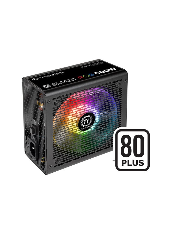 Thermaltake - Smart RGB 500 Watt 80+ PSU/Power Supply Black - Image 1