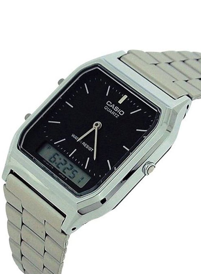 CASIO Men's Vintage Analog & Digital Watch AQ-230A-1DMQ - 39 mm - Silver - Image 4