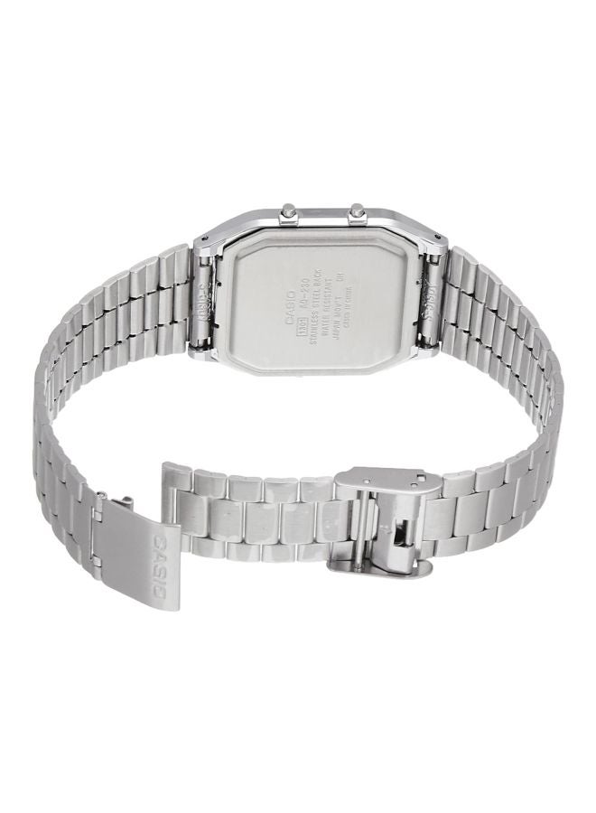 CASIO Men's Vintage Analog & Digital Watch AQ-230A-1DMQ - 39 mm - Silver - Image 5