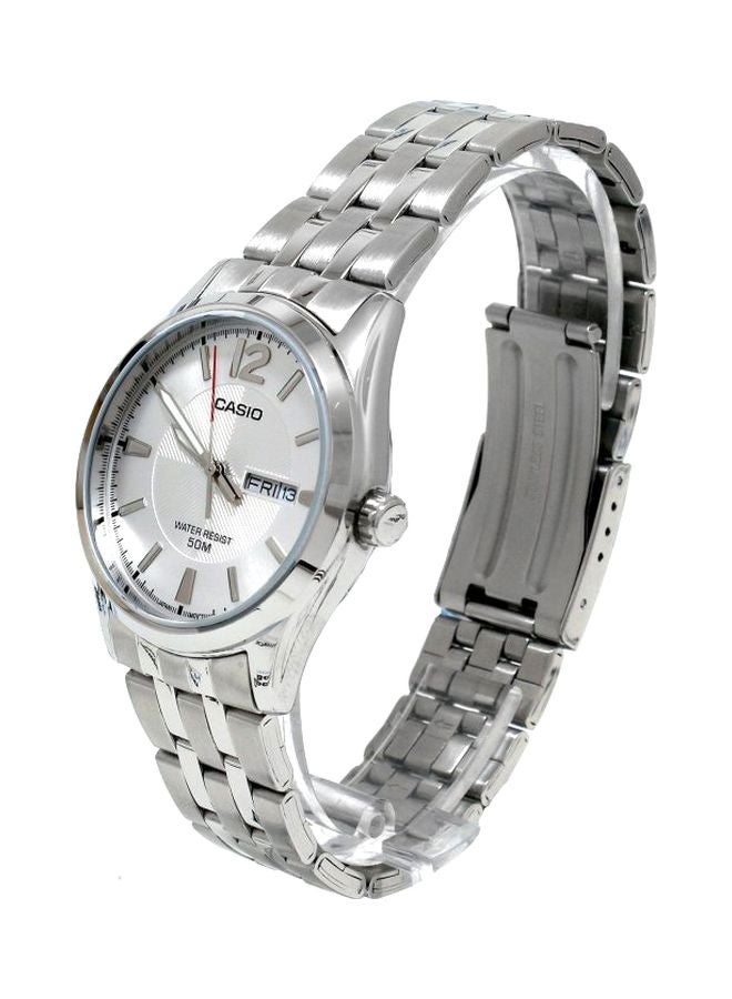 كاسيو ساعة يد إنتايسر بعقارب طراز MTP-1335D-7A - قياس 44 مم - فضي للرجال - Image 5