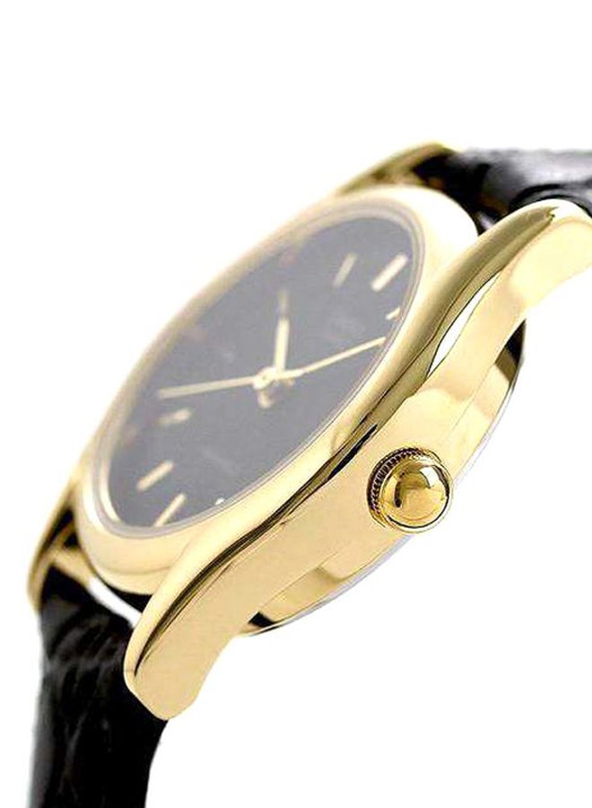 CASIO Women's Leather Analog Watch LTP-1094Q-1ARDF - 23 mm - Black - Image 5