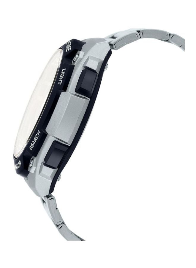 كاسيو ساعة يد رقمية بسوار من الإستانلس ستيل طراز AE-3000WD-1AVDF - 56 مم - فضي للرجال - Image 3