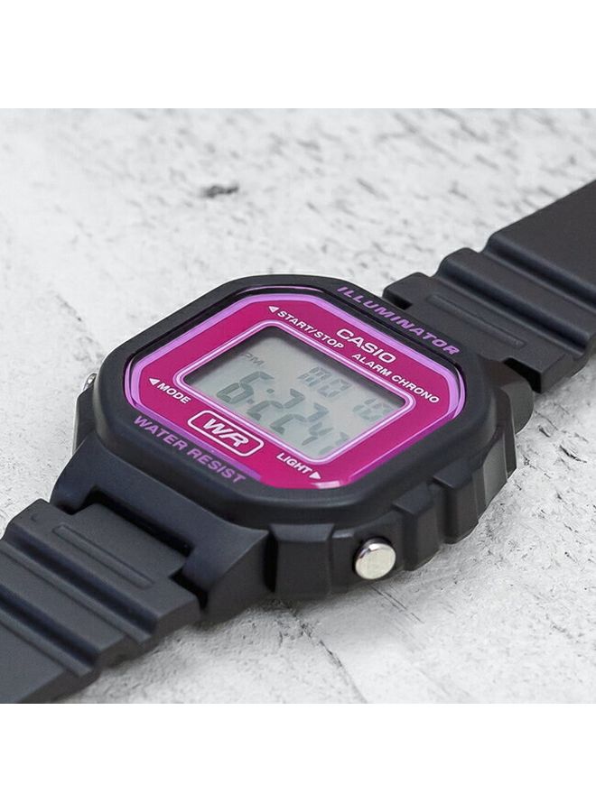 كاسيو ساعة يد رقمية بسوار من السيليكون طراز LA-20WH-4A - قياس 35 مم - لون أسود للنساء - Image 5