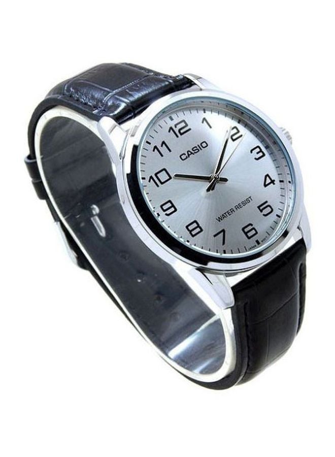 CASIO - Women's Leather Analog Watch LTP-V001L-7BUDF - 25 mm - Black - Image 1