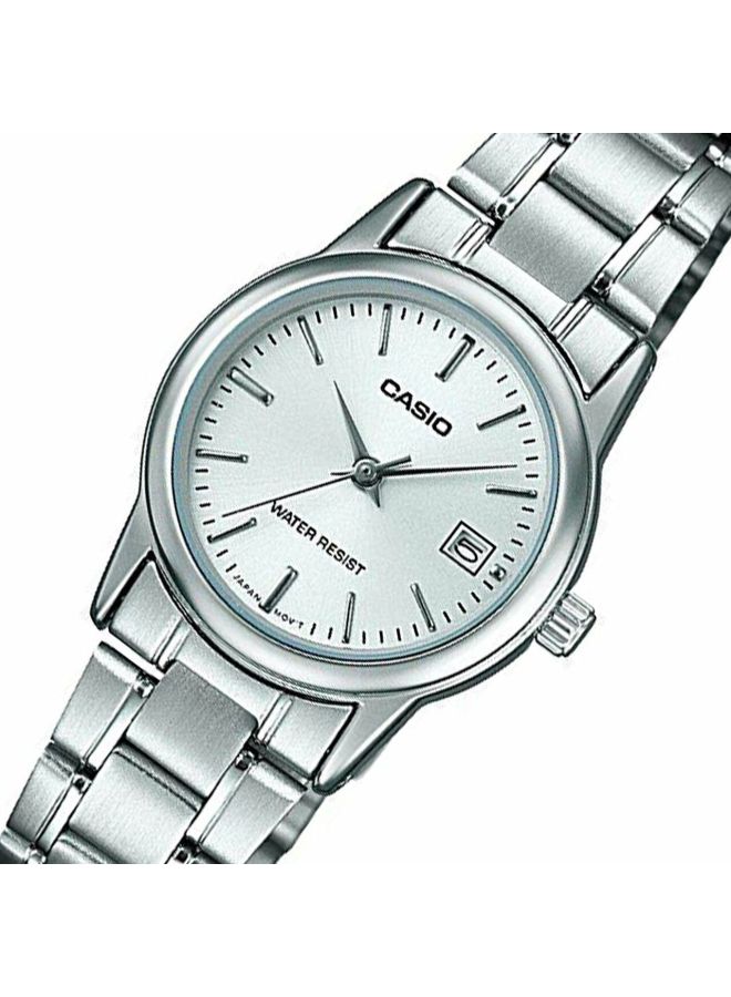 CASIO Women's Stainless Steel Analog Watch LTP-V002D-7AUDF - 25 mm - Silver - Image 3