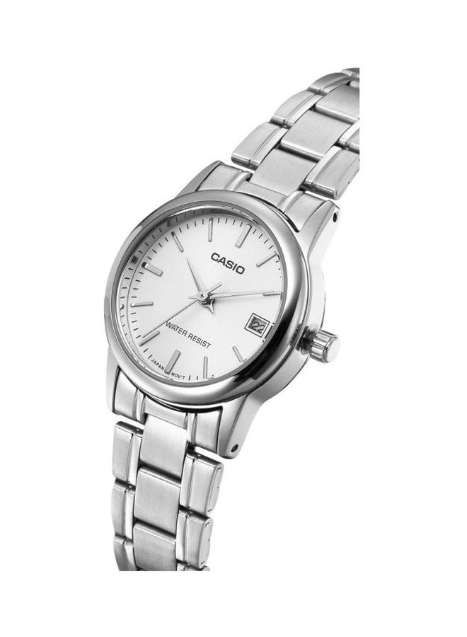 CASIO Women's Stainless Steel Analog Watch LTP-V002D-7AUDF - 25 mm - Silver - Image 4