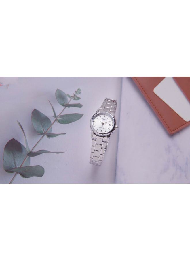 CASIO Women's Stainless Steel Analog Watch LTP-V002D-7AUDF - 25 mm - Silver - Image 5