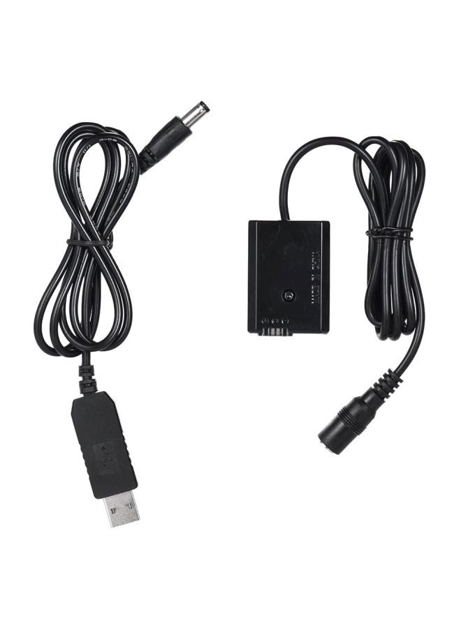 ANDOER - NP-FW50 Dummy Battery With Power Adapter Cable And Power Plug Replacement Black - Image 1