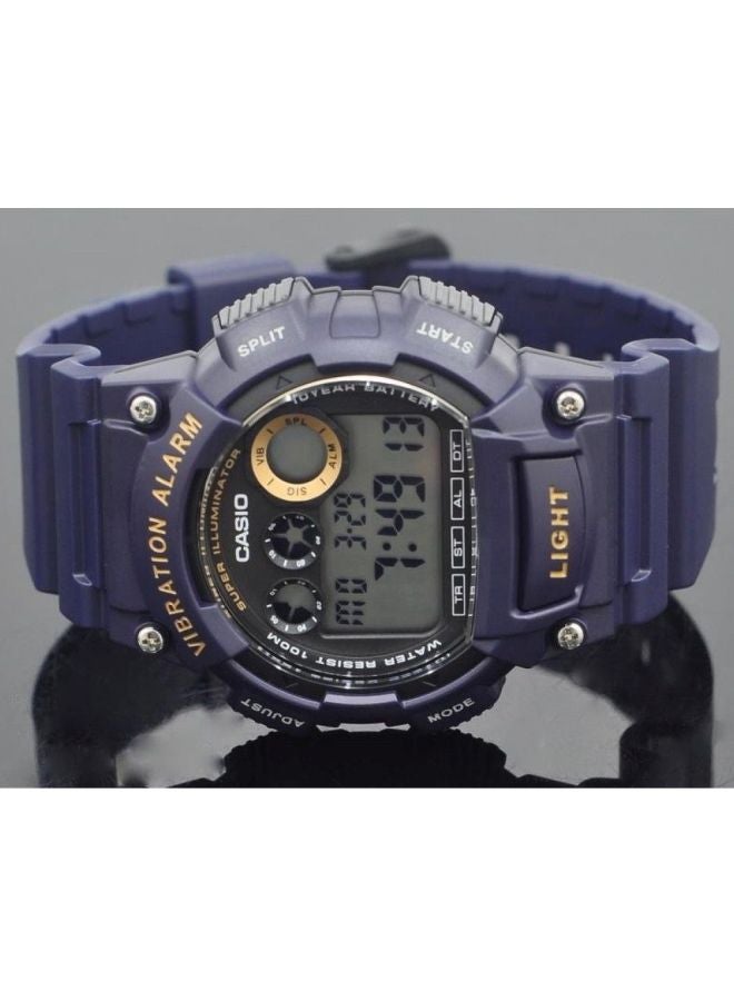 كاسيو ساعة يد رقمية كاباليرو طراز W-735H-2AVEF - مقاس 51 مم - لون أزرق للرجال - Image 4