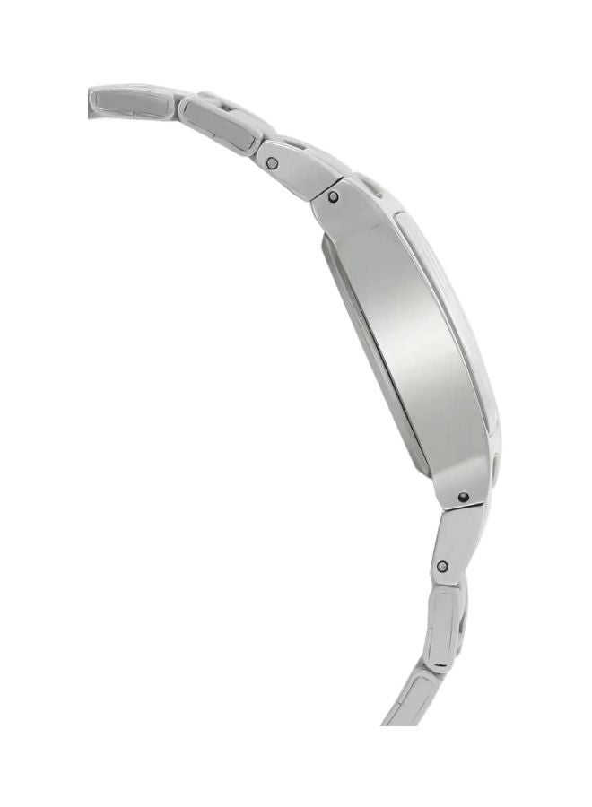 كاسيو ساعة يد بعقارب وسوار من الإستانلس ستيل طراز LTP 1165A 1CDF - 33 مم - فضي للنساء - Image 4