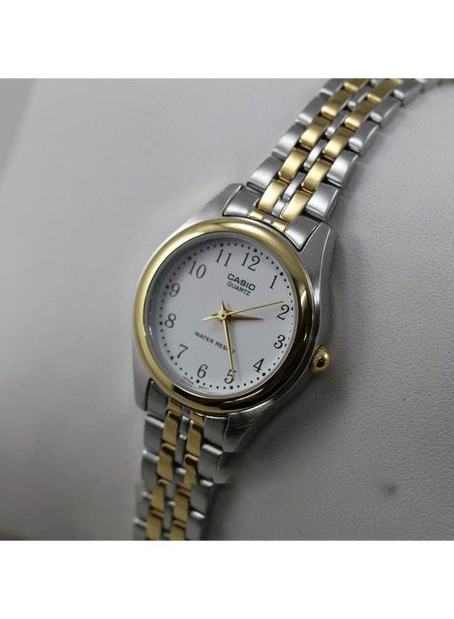 CASIO Women's Enticer Water Resistant Analog Watch LTP-1129G-7BRD - 32 mm - Silver/Gold - Image 5