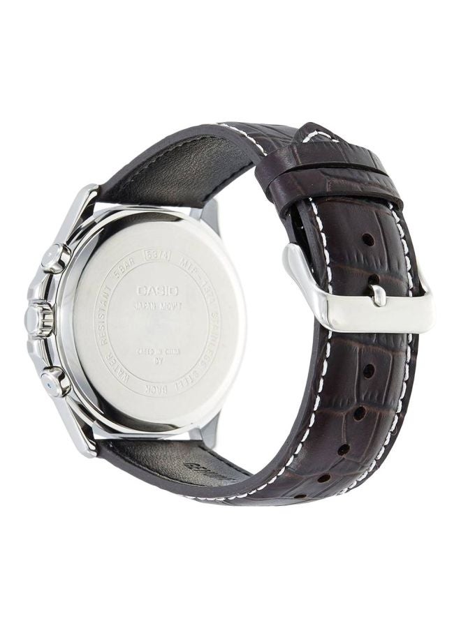 CASIO Men's Enticer Water Resistant Analog Watch Mtp-1374L-1 - 44 mm - Black - Image 5