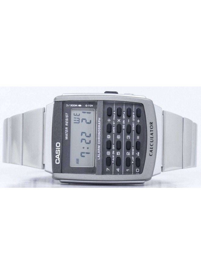 كاسيو ساعة يد رقمية كلاسيكية CA-506-1DF - 45 مم - فضي للرجال - Image 5