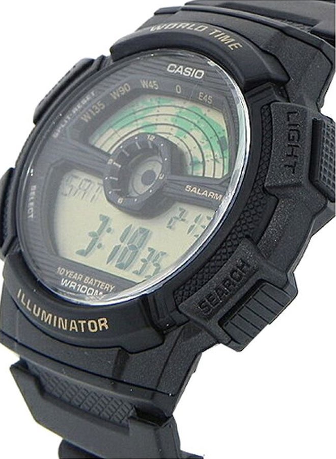 كاسيو ساعة يد رياضية رقمية طراز AE-1100W-1B - قياس 49 مم - لون أسود للرجال  - Image 4