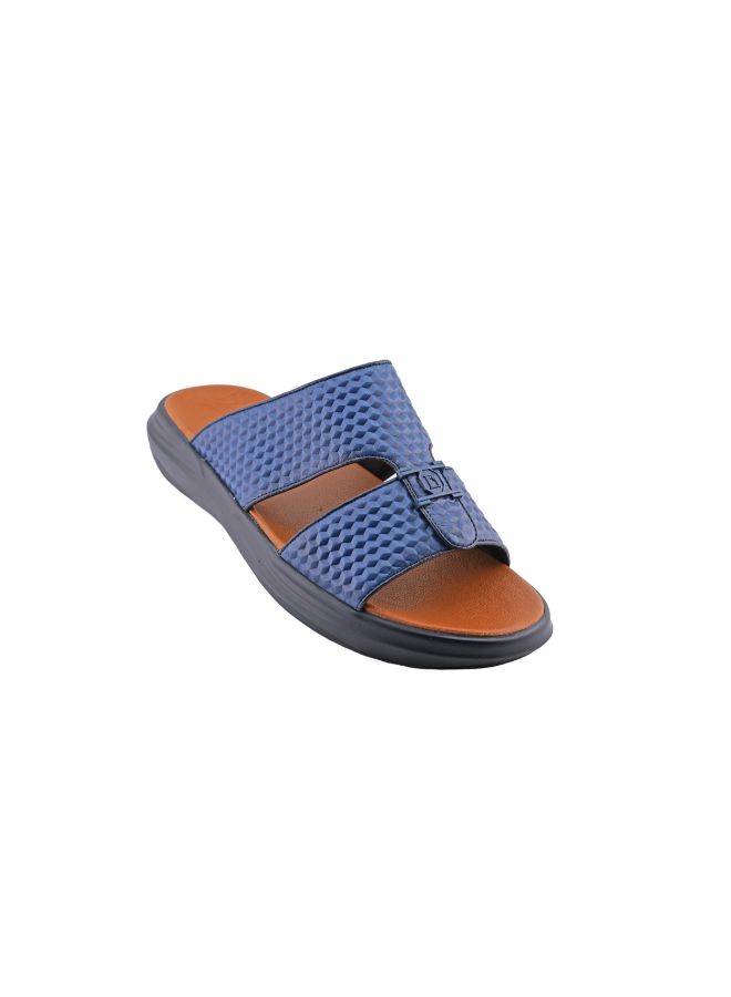 barjeel uno - Casual Comfortable Arabic Sandals Navy Blue - Image 1