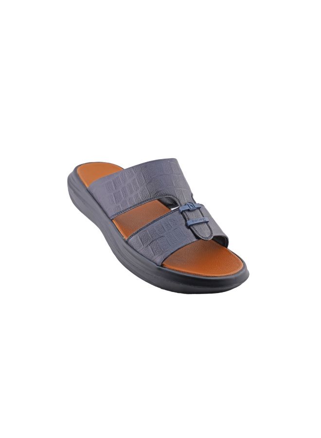 barjeel uno - Casual Comfortable Arabic Sandals Navy Blue - Image 1