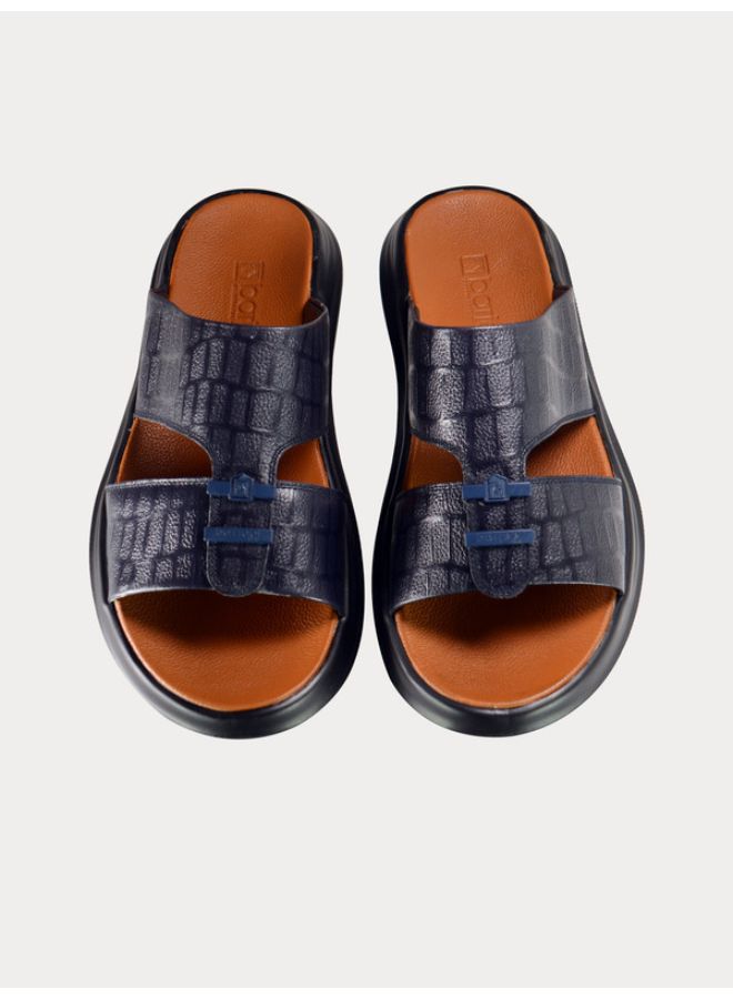 barjeel uno - Casual Comfortable Arabic Sandals Navy Blue - Image 1