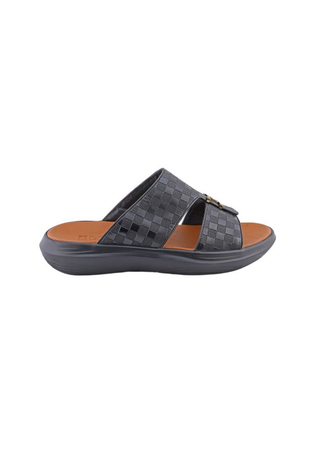 barjeel uno - Casual Comfortable Arabic Sandals Grey - Image 1