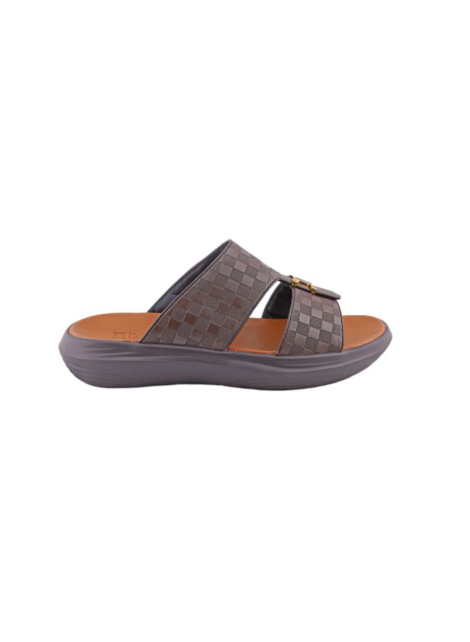 barjeel uno - Casual Comfortable Arabic Sandals Brown - Image 1