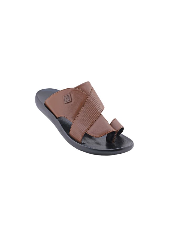 barjeel uno Casual Comfortable Arabic Sandals Brown  - Image 2