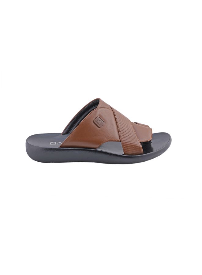barjeel uno Casual Comfortable Arabic Sandals Brown  - Image 1