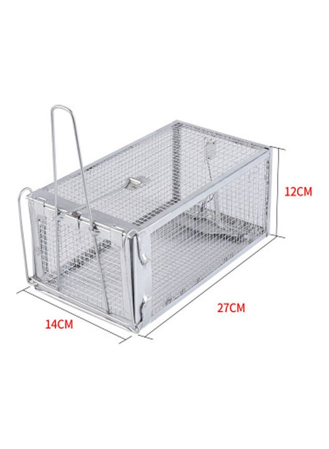 Catch Release Cage For Mouse Rats Mice Rodents Silver 27x14x12cm - Image 2