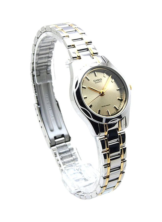 CASIO Women's Water Resistant Analog Watch LTP-1275SG-9A - 26 mm - Silver/Gold - Image 5