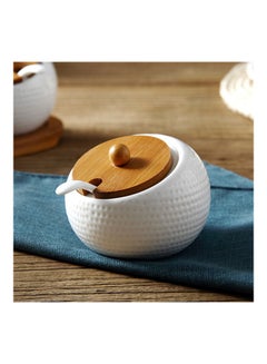XiuWoo Set Of 3 Ceramic Seasoning Jar Bowl Spice Sugar Container Multicolour  - Image 4