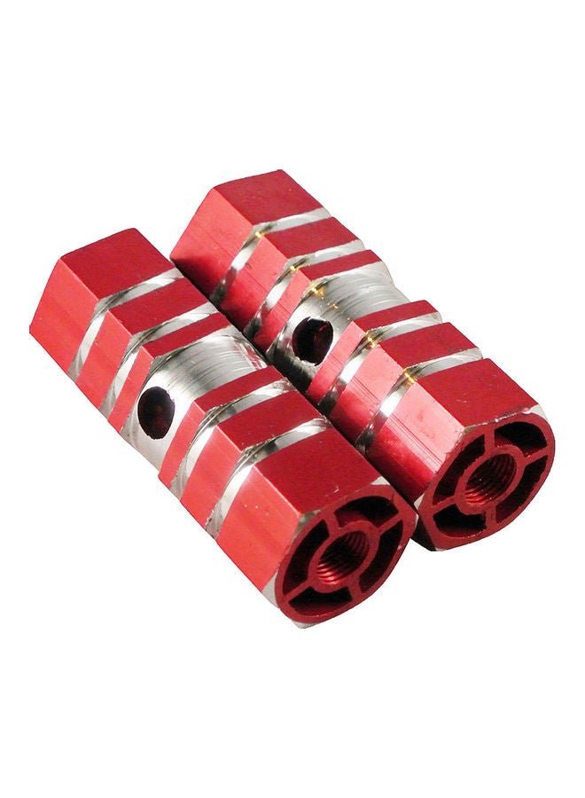 طقم أوتاد قدم بهلوانية لعجلة الدراجة مصنوعة من خليط الألومنيوم مكون من قطعتين .