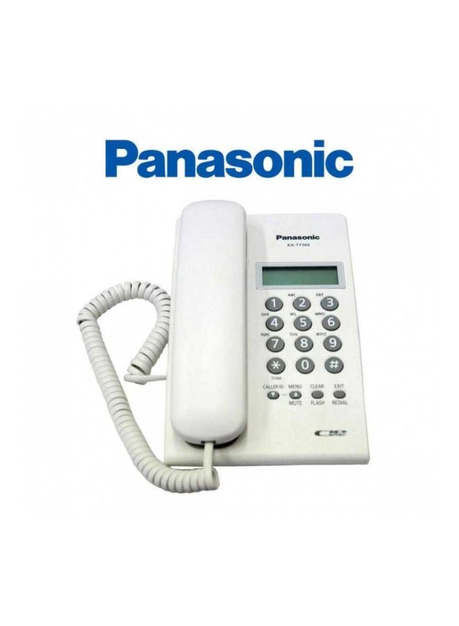 باناسونيك هاتف خاص تناظري، طراز KX-T7703 أبيض - Image 4