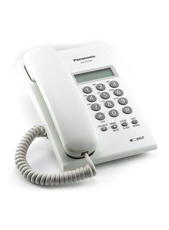 باناسونيك هاتف خاص تناظري، طراز KX-T7703 أبيض - Image 5