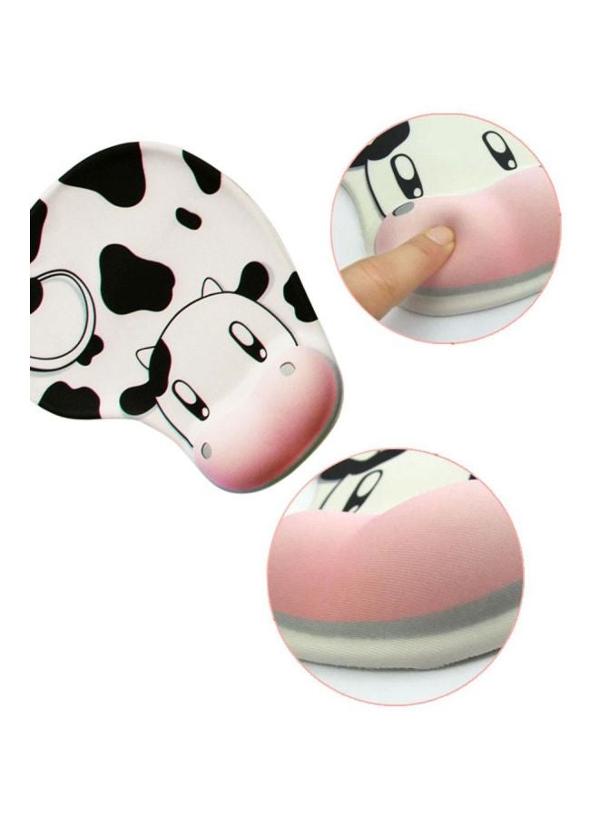 Beauenty Anti-Slip Cute Cow Mouse Pad White/Black/Pink - Image 3