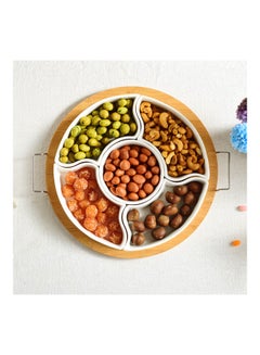 XiuWoo Candy Snack Plate Ceramic Fruit Platter Tray Multicolour  - Image 4