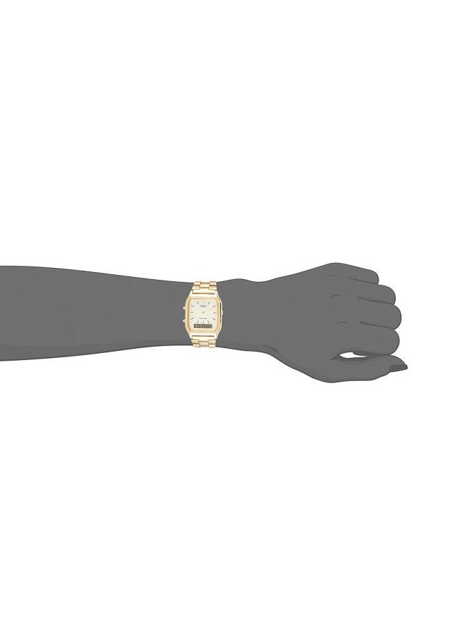 CASIO - Men's Vintage Retro Analog & Digital Watch AQ-230GA-9D - 30 mm - Gold - Image 1