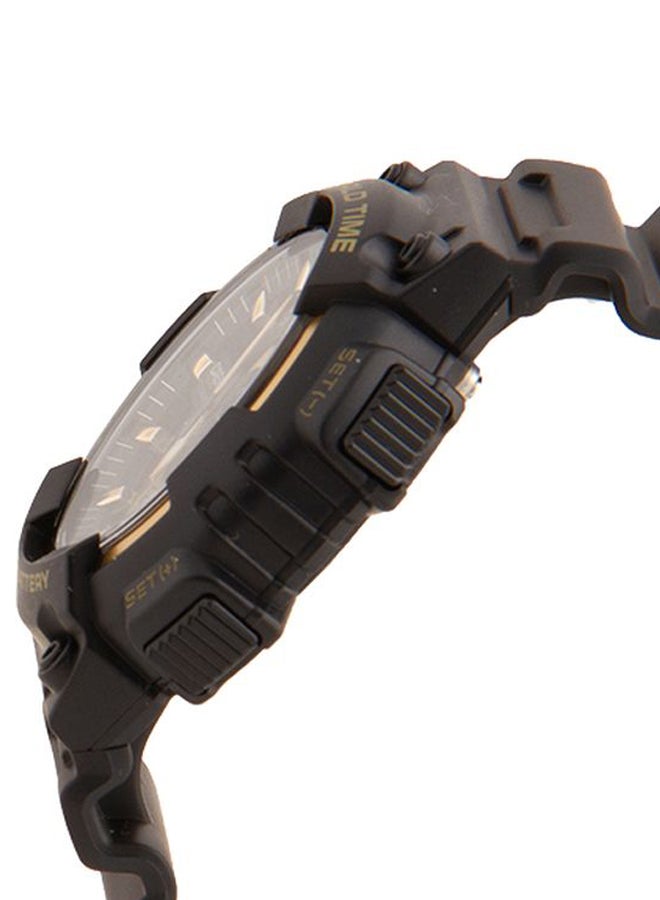 كاسيو ساعة يد رقمية وبعقارب وسوار من الراتينج طراز AEQ-110BW-9A - قياس 47 مم - لون أسود للرجال - Image 4