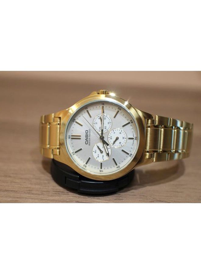 CASIO Men's Enticer Water Resistant Analog Watch MTP-V300G-7AUDF - 42 mm - Gold - Image 5