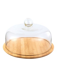 Cake Platter With Dome Cover Multicolour Plate 32, Lid (29x19.3)cm